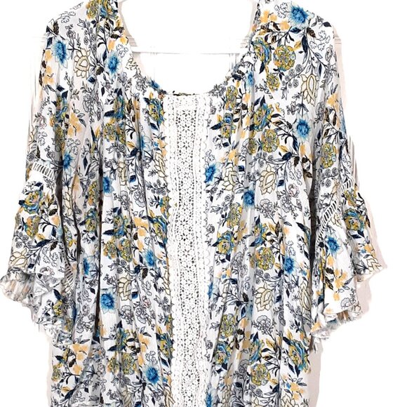 New Directions Woman's XL Stylish top, Rayon, Hand Wash Cold. Decretive Sleeve - Picture 1 of 9